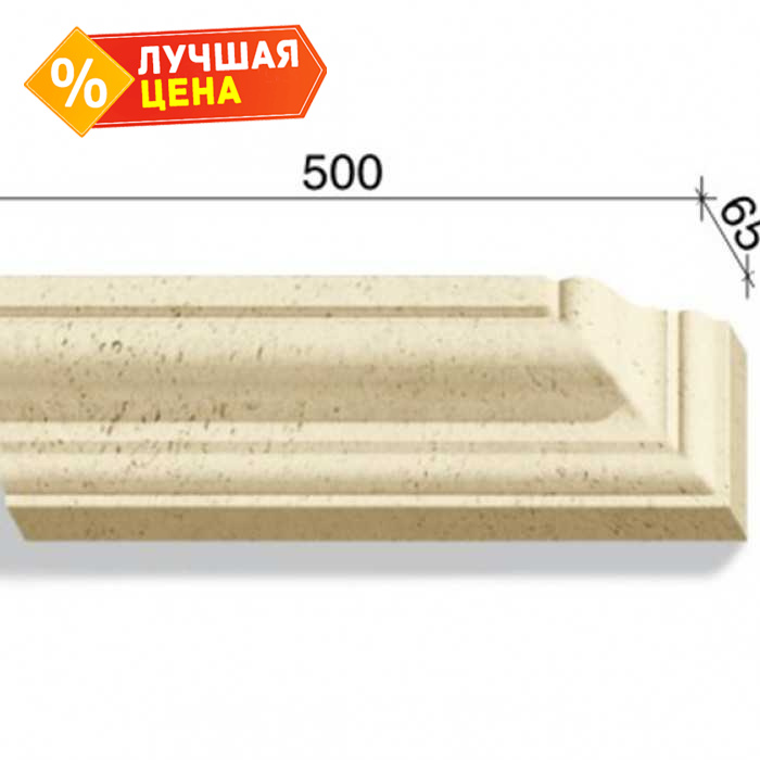 Угловой элемент для наличников и карнизов White Hills Тиволи 720-14, 500*65*130