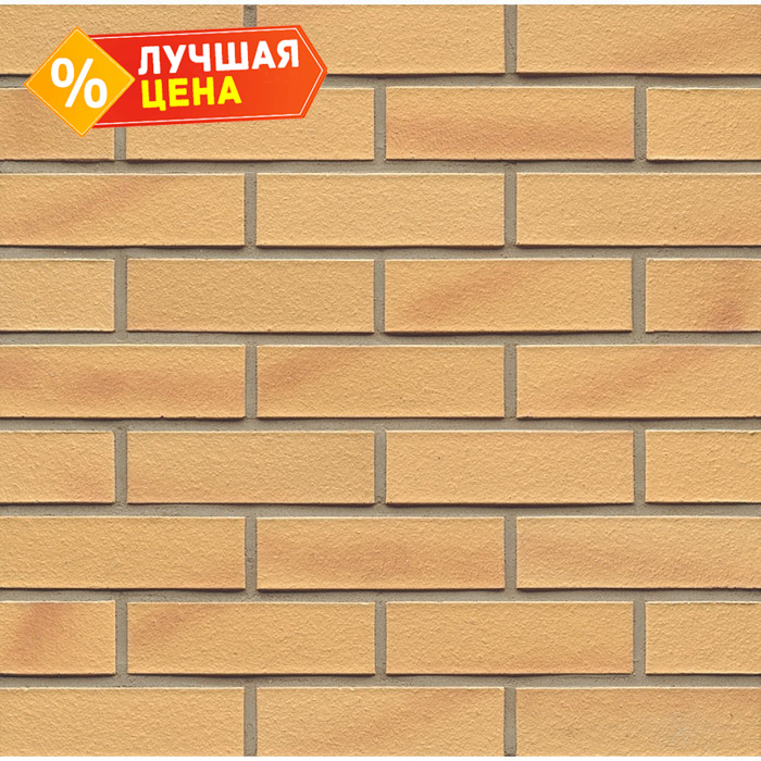 Кирпич клинкерный Muhr 02 Gelb Bunt готик, 290х90х40 мм