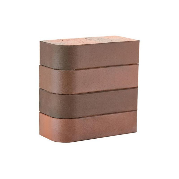 Кирпич полнотелый радиусный ЛСР R-60 красный флэш F50, 250х120х65 мм