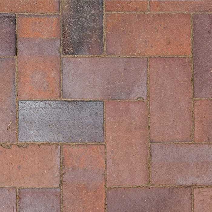 Клинкерная брусчатка Muhr №04S Rotbraun-bunt spezial, 200x100x52 мм