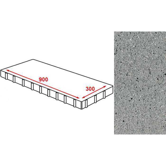 Плита тротуарная Готика Granite FERRO, Цветок Урала, 900x300x80 мм